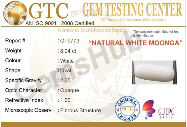 8.04 ct Natural Certified  White Coral/सफ़ेद मूंगा